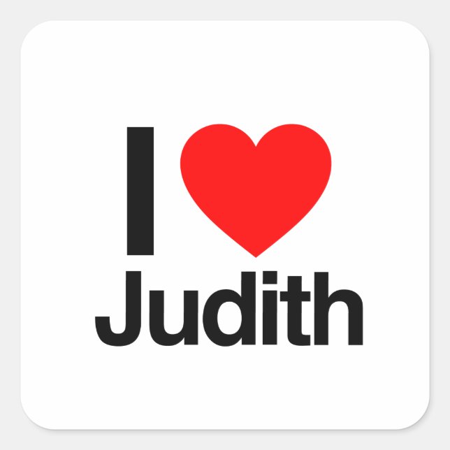 Adesivo Quadrado eu amo judith (Frente)