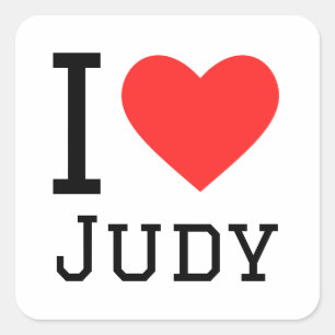 Adesivo Quadrado Eu amo Judy