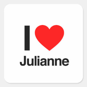 Adesivo Quadrado eu amo julianne