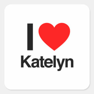 Adesivo Quadrado eu amo katelyn
