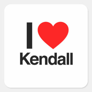 Adesivo Quadrado eu amo kendall