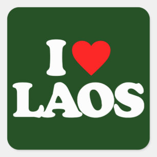 ADESIVO QUADRADO EU AMO LAOS