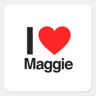 Adesivo Quadrado eu amo maggie