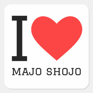 Adesivo Quadrado Eu amo maho shojo