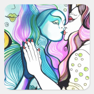 Adesivo Quadrado Eu amo-me - ou o espelho mágico