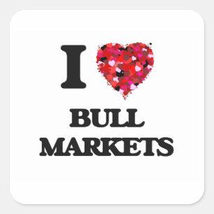 Adesivo Quadrado Eu Amo Mercados Bull