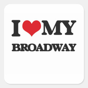 Adesivo Quadrado Eu amo meu BROADWAY