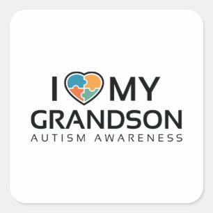 Adesivo Quadrado Eu amo meu neto