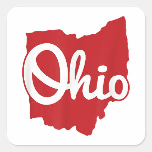Adesivo Quadrado Eu Amo Meu Ohio Home Script Ohio