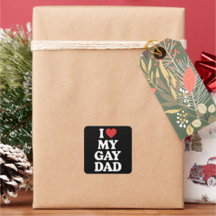 Adesivo Quadrado Eu Amo Meu Pai Gay Eu Adoro Meu Pai Gay