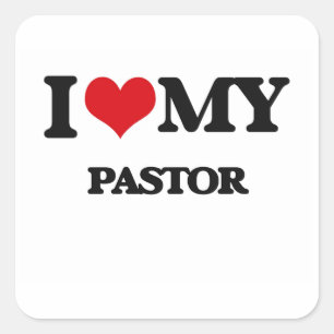 Adesivo Quadrado Eu amo meu Pastor
