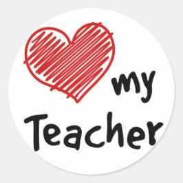 Adesivo Quadrado Eu Amo Meu Professor Obrigado