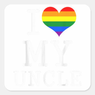 Adesivo Quadrado Eu Amo Meu Tio Gay