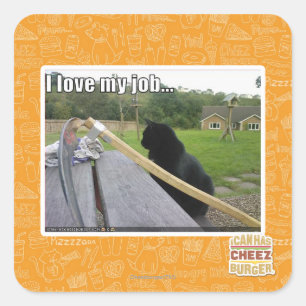 Adesivo Quadrado Eu amo meu trabalho