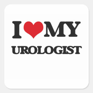 Adesivo Quadrado Eu amo meu Urologist