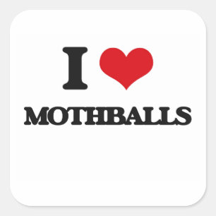Adesivo Quadrado Eu amo Mothballs