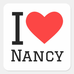 Adesivo Quadrado Eu amo Nancy