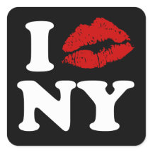 Eu Amo Nova York | Lábios de beijaço vermelho xxx