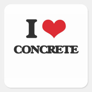 Adesivo Quadrado Eu amo o concreto