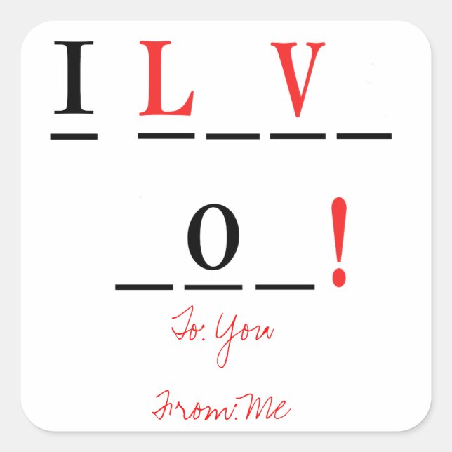 Adesivo Quadrado Eu amo o estilo de seu marido por Shirley Taylor (Frente)