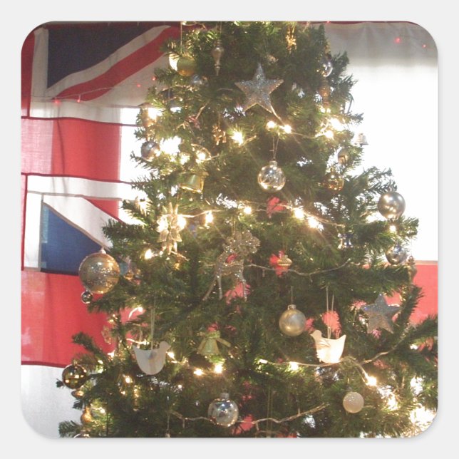 Adesivo Quadrado Eu Amo O Evento Especial De Férias Do Reino Unido  (Frente)