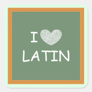 Adesivo Quadrado Eu amo o latino