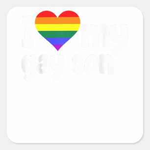 Adesivo Quadrado Eu Amo O Meu Filho Gay