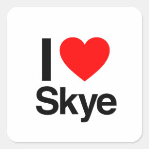 Adesivo Quadrado eu amo o skye
