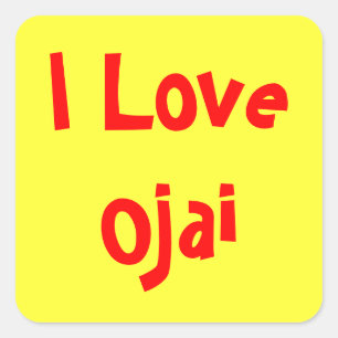 Adesivo Quadrado Eu amo Ojai