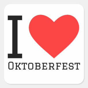 Adesivo Quadrado eu amo Oktoberfest