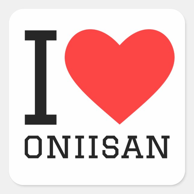 Adesivo Quadrado Eu amo oniisan (Frente)