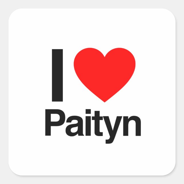 Adesivo Quadrado eu amo paityn (Frente)