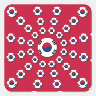 Adesivo Quadrado Eu amo Red