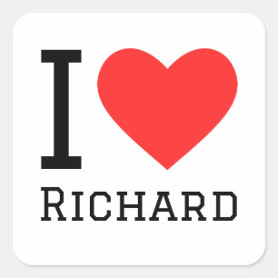 Adesivo Quadrado Eu amo Richard