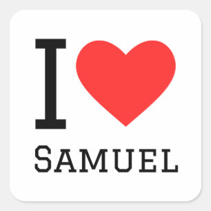 Adesivo Quadrado Eu amo Samuel