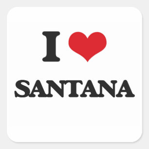 Adesivo Quadrado Eu amo Santana