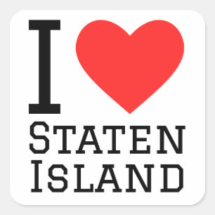 Adesivo Quadrado Eu amo Staten Island