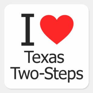Adesivo Quadrado Eu Amo Texas Dois Passos