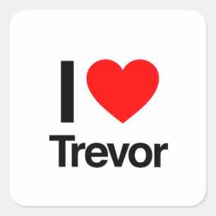 Adesivo Quadrado eu amo trevor