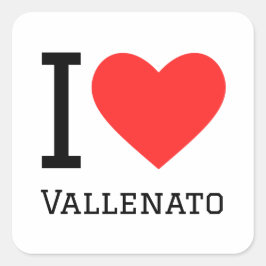 Adesivo Quadrado Eu amo Vallenato