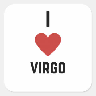 Adesivo Quadrado Eu amo Virgo Zodiac