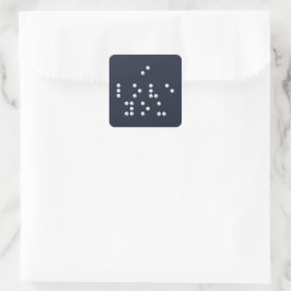 Adesivo Quadrado Eu amo você (Braille)