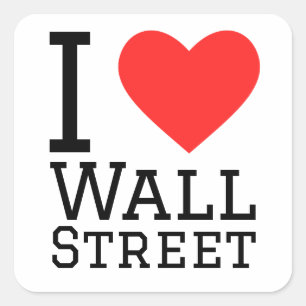 Adesivo Quadrado Eu amo Wall Street