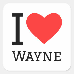 Adesivo Quadrado Eu amo wayne