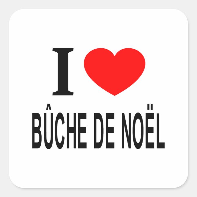 ADESIVO QUADRADO EU ❤️ BÚCAR DE NOËL EU AMO BÚCAR DE NOËL I HEART B (Frente)