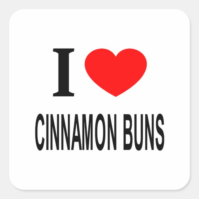 ADESIVO QUADRADO EU ❤️ BUNS DE CINNAMÃO EU AMO BUNS DE CINNAMÃO I H (Frente)