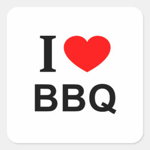 Adesivo Quadrado Eu ❤️ churrasco Eu AMO churrasco Eu ADORO churrasc