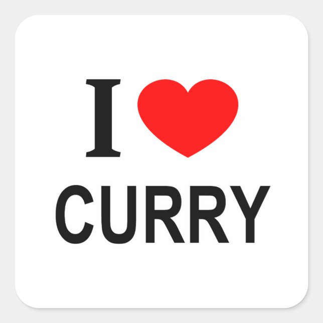 ADESIVO QUADRADO EU ❤️ CURRADO EU AMO CURRY EU CORAÇÃO CURRY (Frente)