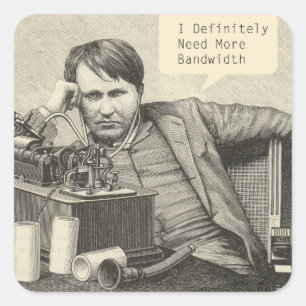 Adesivo Quadrado Eu definitivamente preciso de mais largura de band