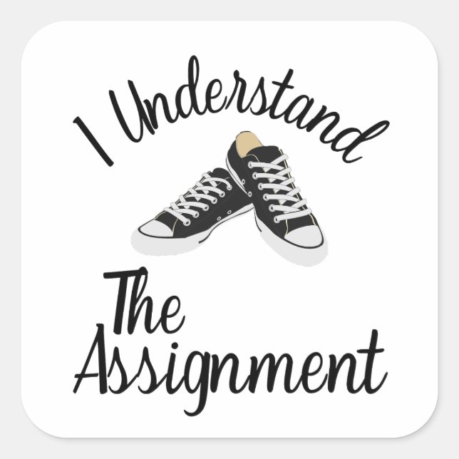 Adesivo Quadrado Eu Entendo A Atribuição Votar Presente Azul (Frente)